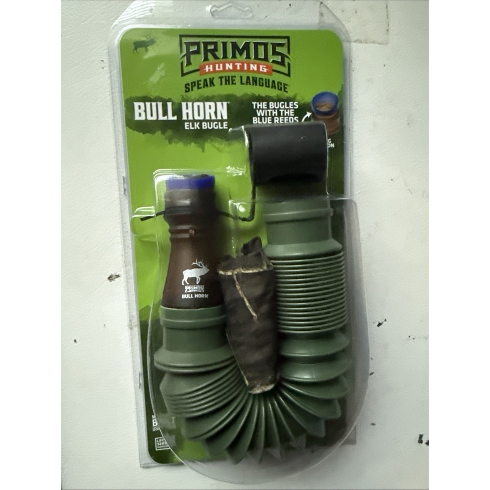 Primos Hunting BULL HORN‎ Elk Bugle Call Blue Reed Brand New